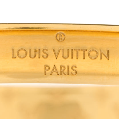 Louis Vuitton Brass Monogram Nanogram Cuff M Gold 3 of 4