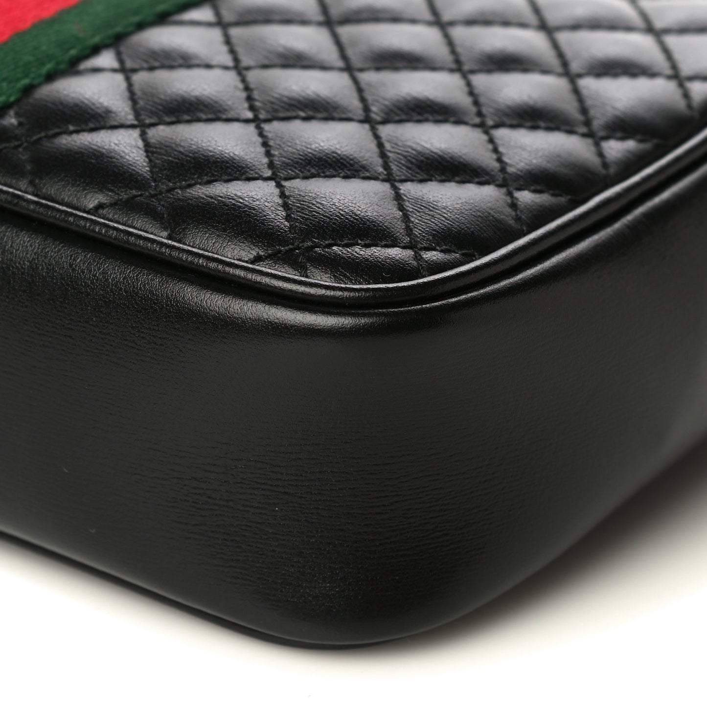 Calfskin Trapuntata Web Mini GG Shoulder Bag Black