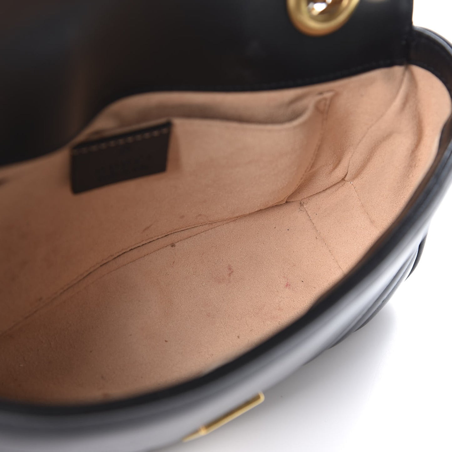 Calfskin Matelasse Mini GG Marmont Shoulder Bag Black