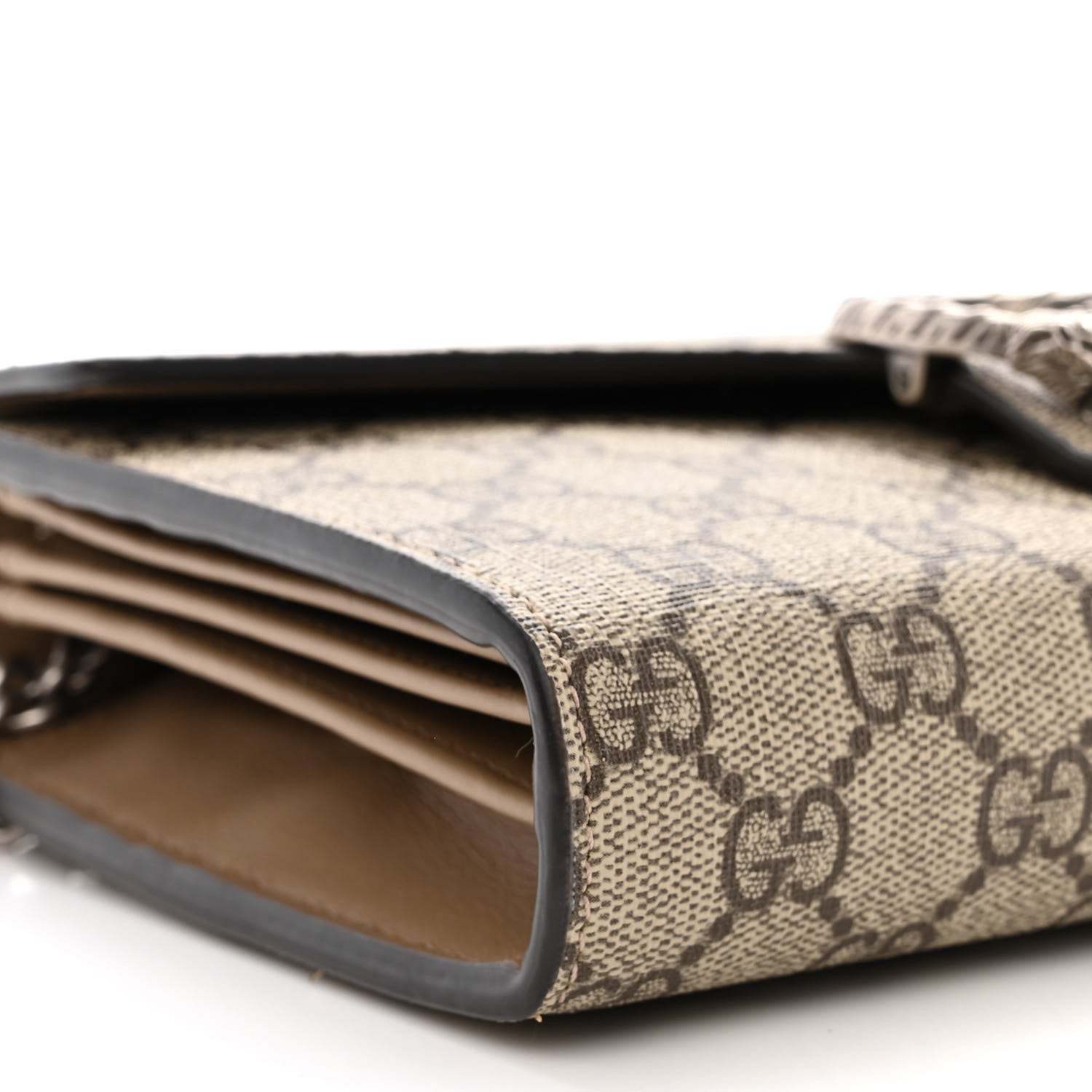 Gucci GG Supreme Monogram Mini Dionysus Chain Wallet Beige Taupe 9 of 10