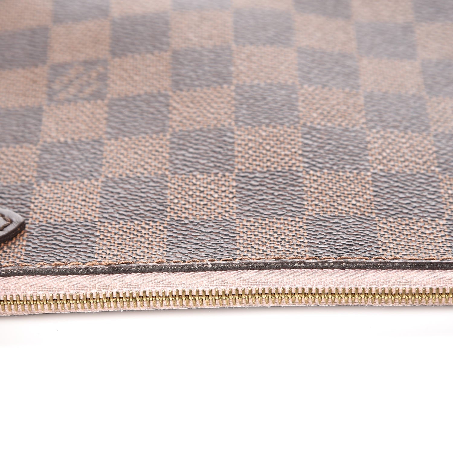Louis Vuitton Damier Ebene Neverfull MM GM Pochette Rose Ballerine 12 of 13