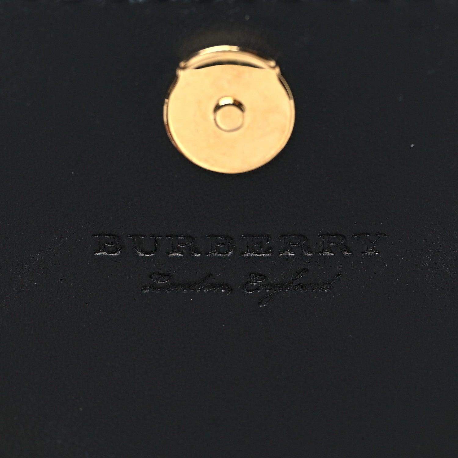 Burberry Derby Calfskin House Check Wallet On Chain Black 6 of 7