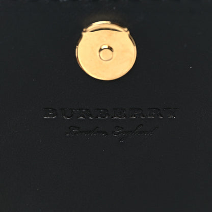 Burberry Derby Calfskin House Check Wallet On Chain Black 6 of 7
