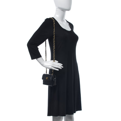 Chanel Lambskin Quilted Extra Mini Flap Black 2 of 10