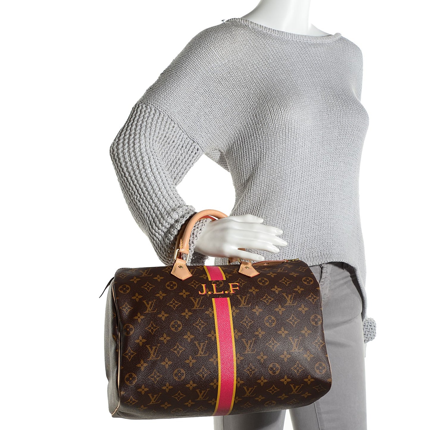 Monogram My LV Heritage Speedy 35 Fuchsia Yellow