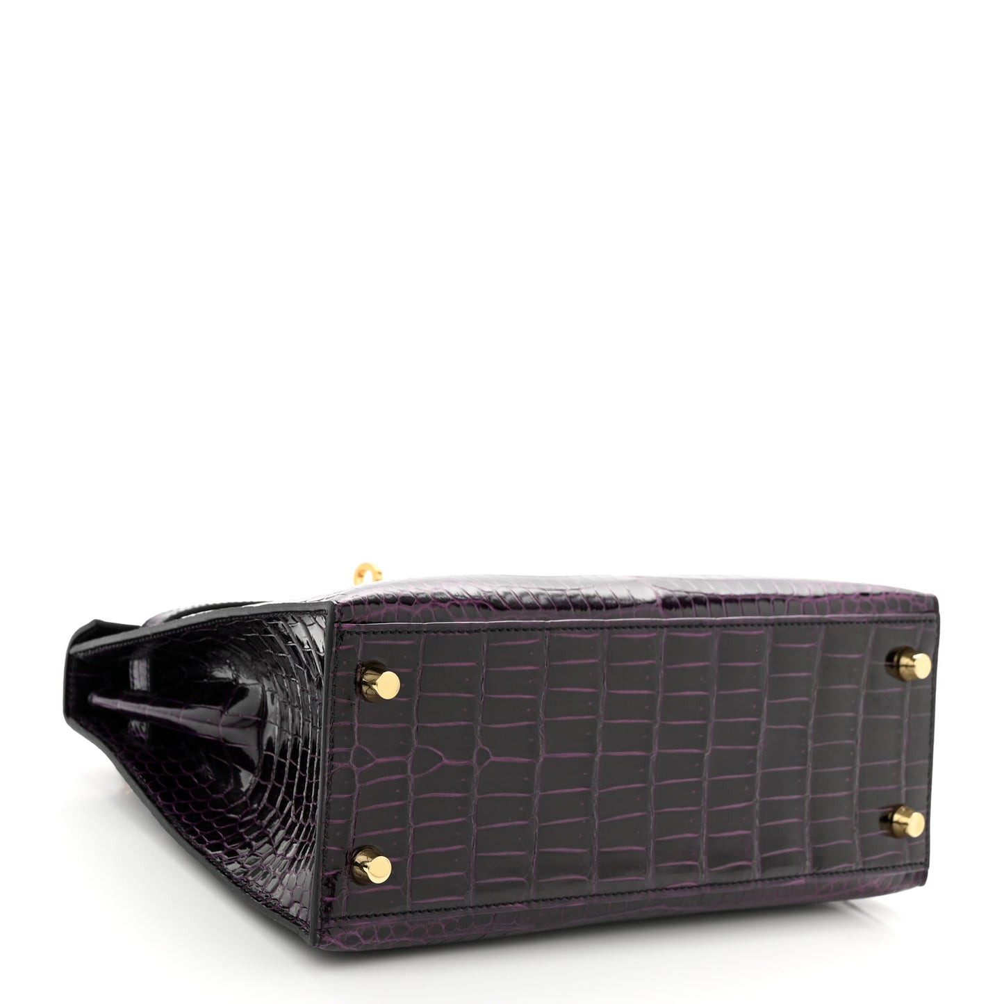 Shiny Porosus Crocodile Kelly Sellier 25 Amethyst