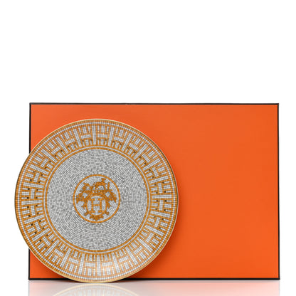 Hermes Porcelain Mosaique au 24 Dessert Plate 8.3 7 of 7