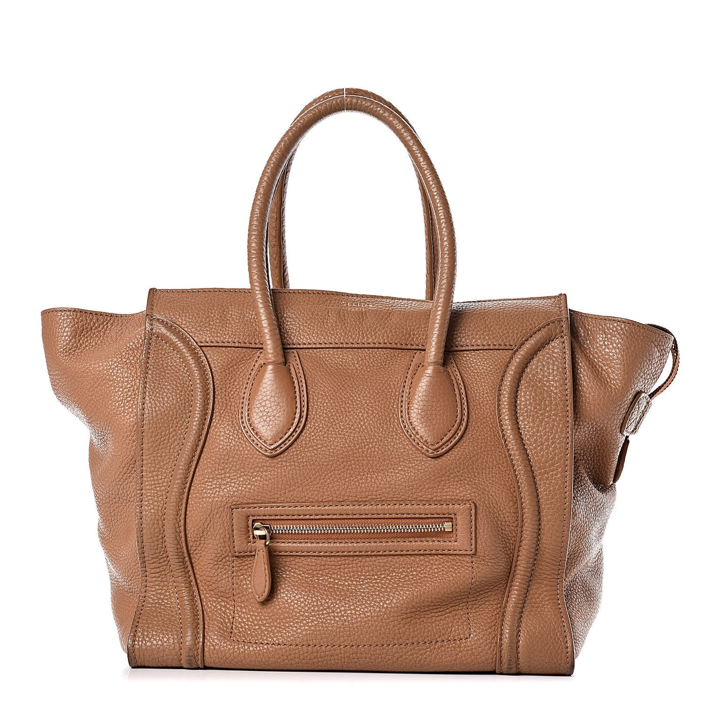 Pebbled Calfskin Mini Luggage Camel