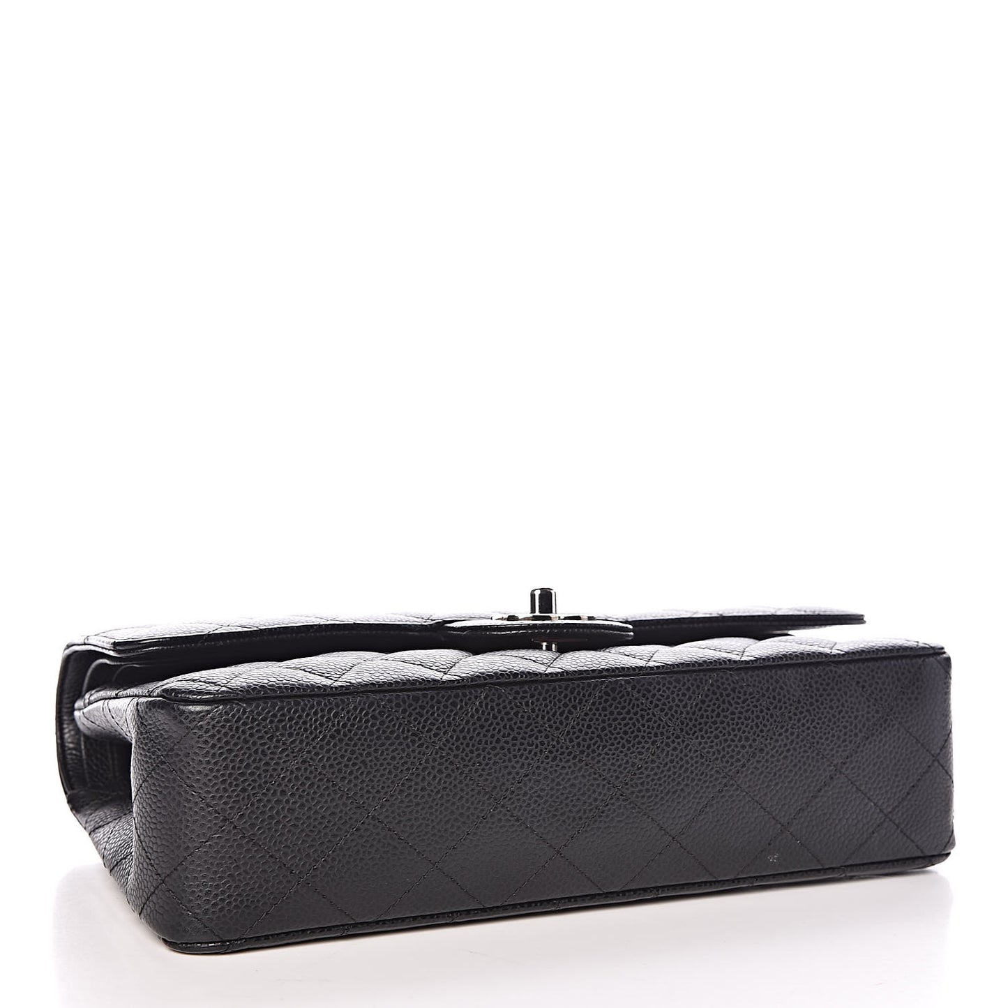 Caviar Quilted Medium Double Flap Bijoux Chain Black