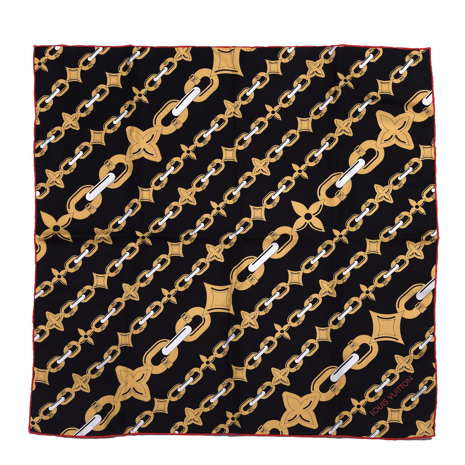 Louis Vuitton Silk Square Scarf Black 1 of 3