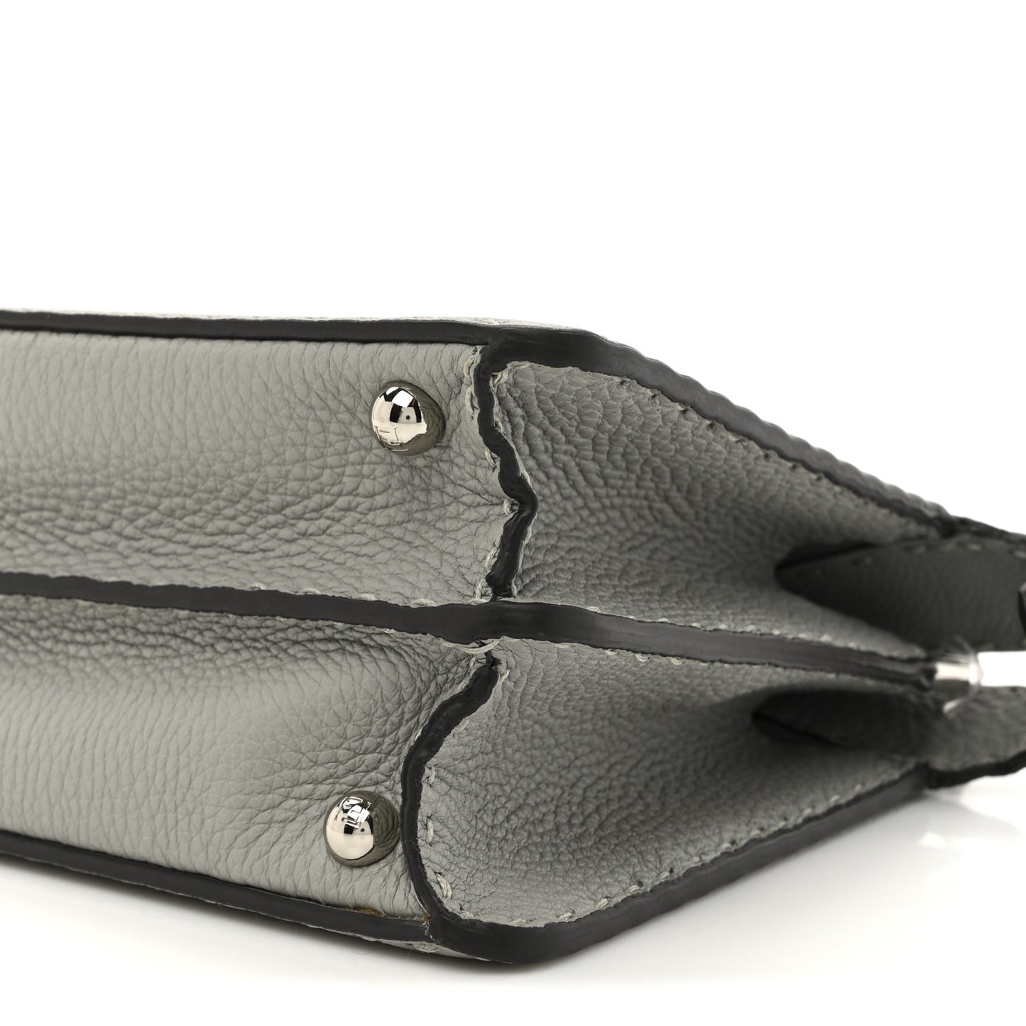 Cuoio Romano Selleria Bi-Color Small Peekaboo I SEE U Satchel Ghiaccio Asfalto