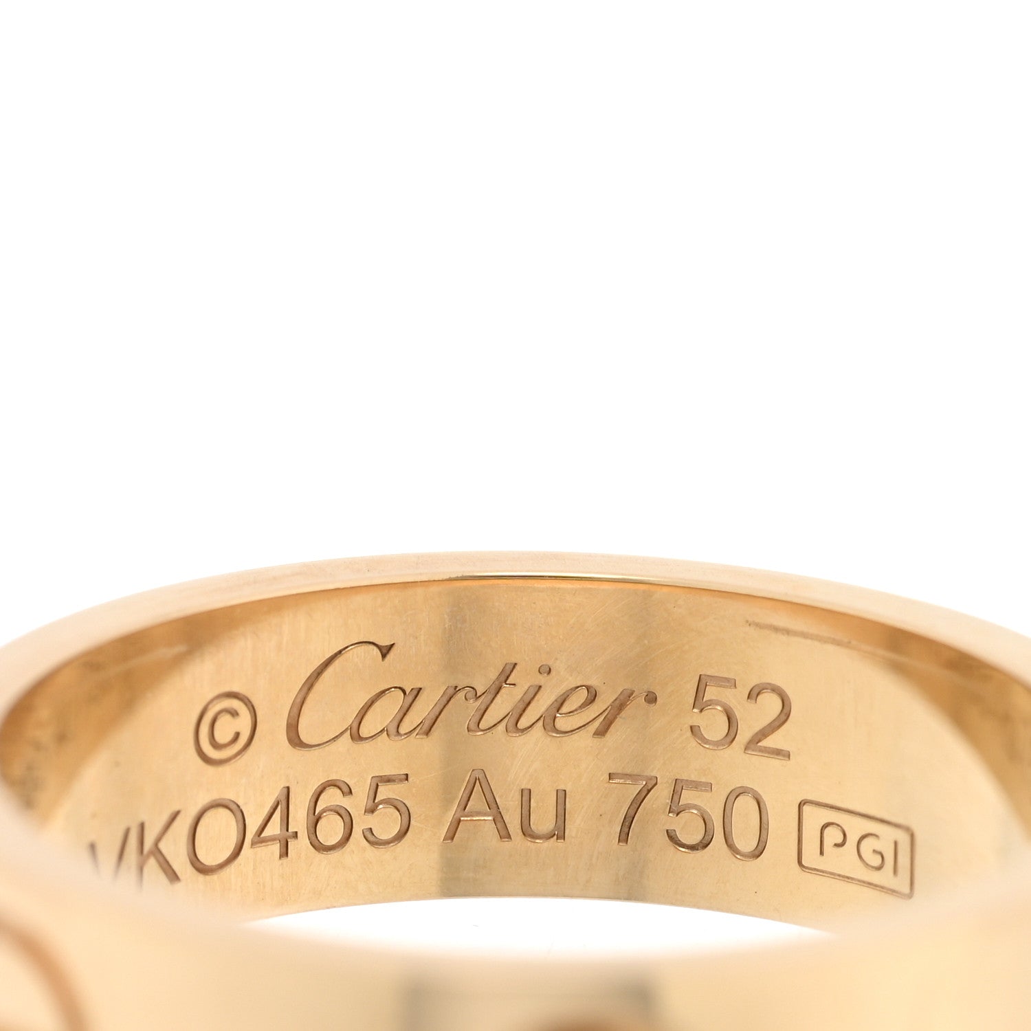 Cartier 18K Yellow Gold 5.5mm LOVE Ring 52 6 4 of 5
