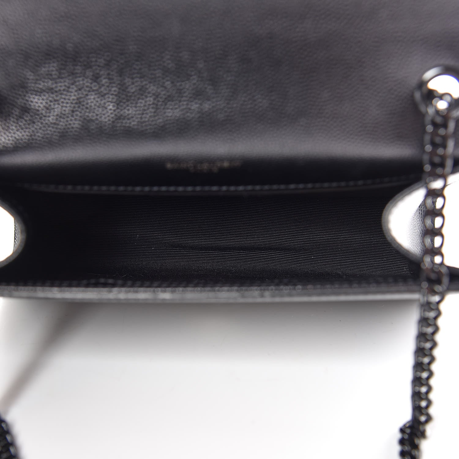 Saint Laurent Grain De Poudre Small Monogram Kate Satchel Black 7 of 9