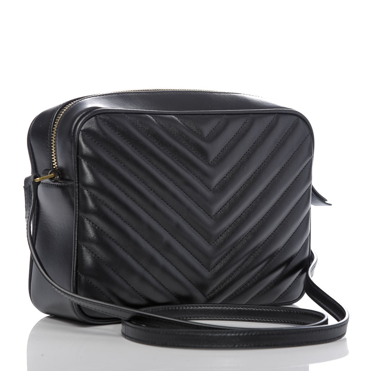 Calfskin Matelasse Monogram Lou Camera Bag Black