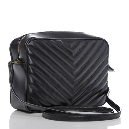 Saint Laurent Calfskin Matelasse Monogram Lou Camera Bag Black 3 of 9