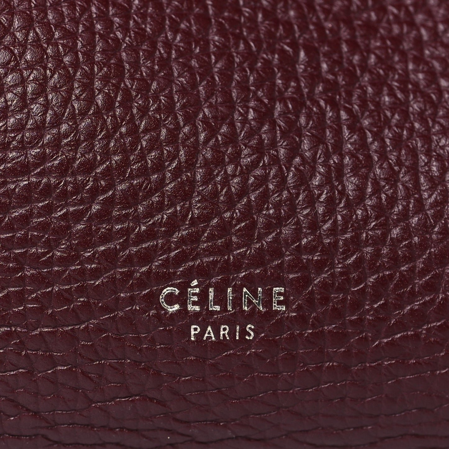 Supple Grained Calfskin Small Big Bag Wine