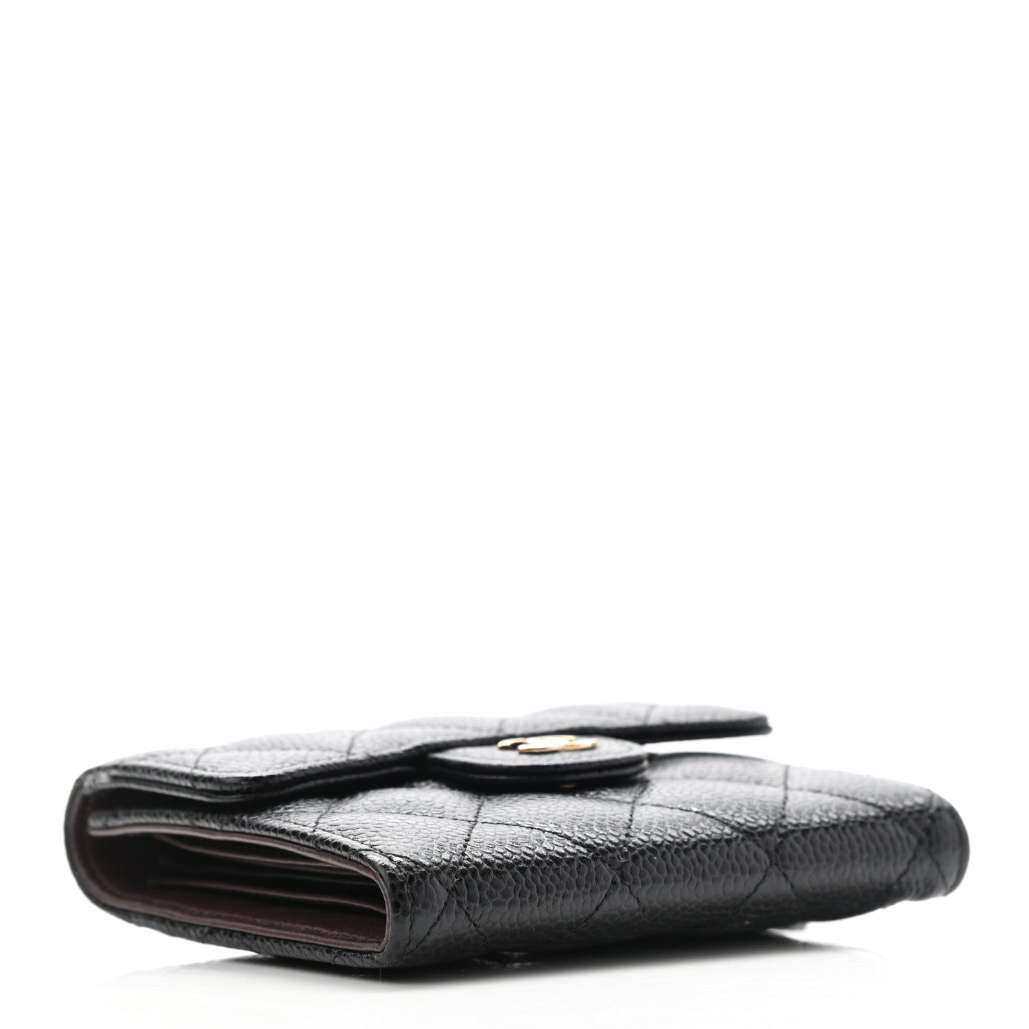 Chanel Caviar Quilted Compact Flap Wallet Black 3 of 8