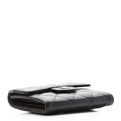 Chanel Caviar Quilted Compact Flap Wallet Black 3 of 8