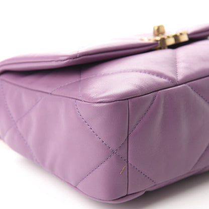 Chanel Goatskin Quilted Medium 19 Flap Violet Purple 6 of 11