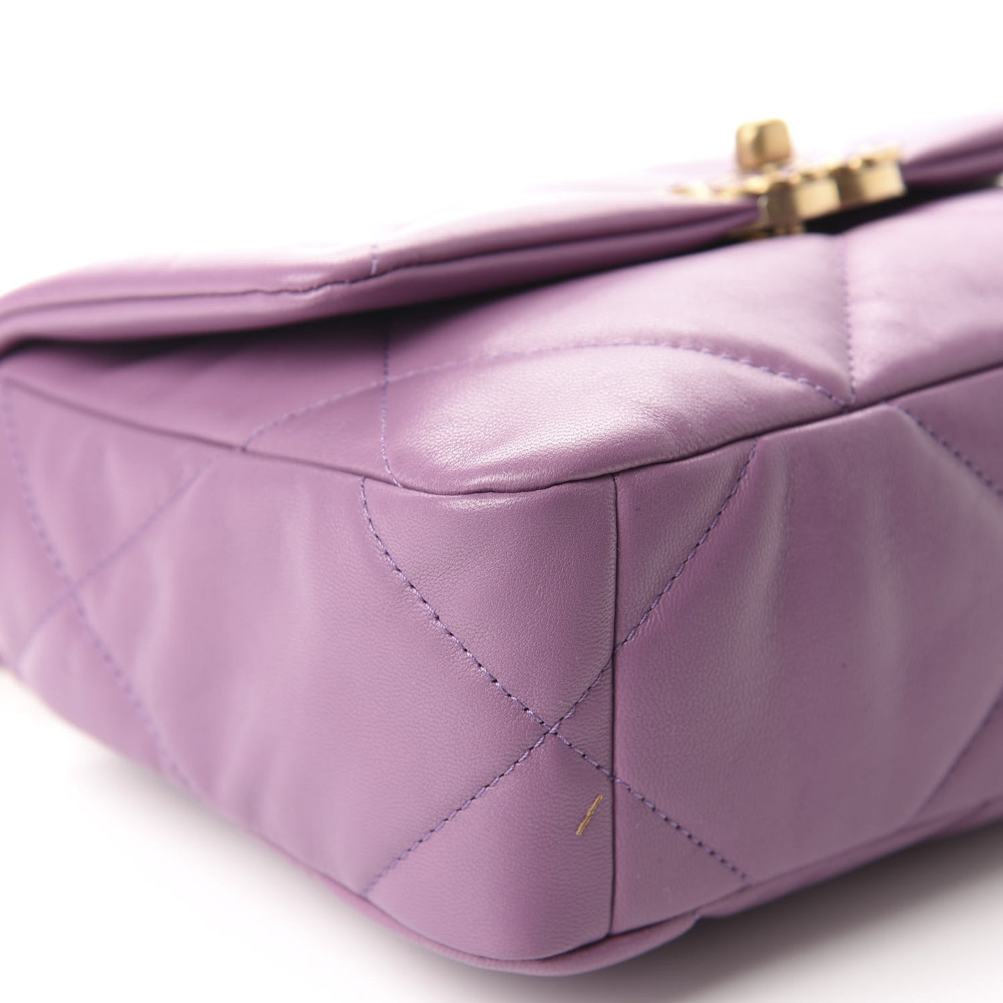 Goatskin Quilted Medium Chanel 19 Flap Violet Purple