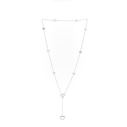 Tiffany Sterling Silver Heart Lariat Necklace 3 of 5