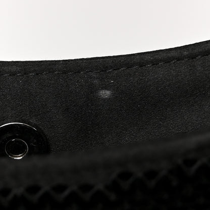 Prada Paillettes Sequin Logo Cleo Adjustable Strap Shoulder Bag Black White 11 of 12
