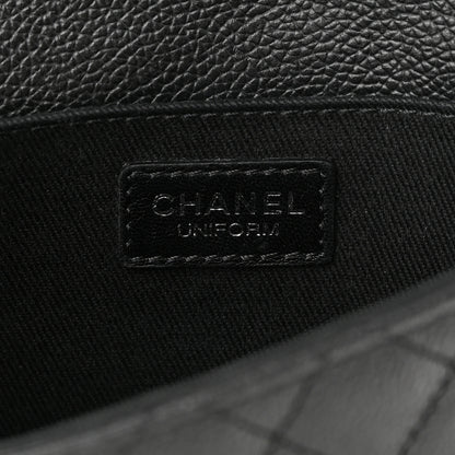 Chanel Grained Calfskin Quilted 2.55 Reissue Flap Belt Bag Clutch Black 6 of 13