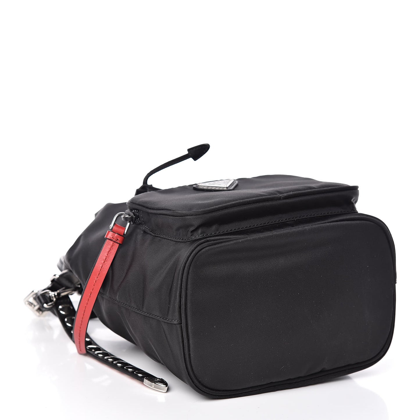 Tessuto Nylon Studded New Vela Mini Bucket Crossbody Bag Black Fuoco