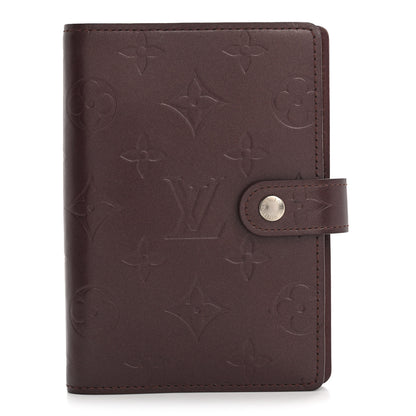 Louis Vuitton Mat Monogram Small Ring Agenda Cover Violet 1 of 12