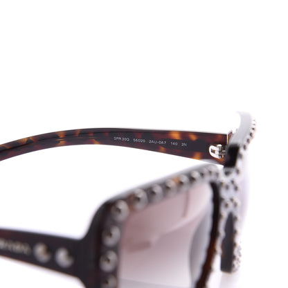 Prada Square Studded Ornate Sunglasses SPR 30Q Tortoise 5 of 9