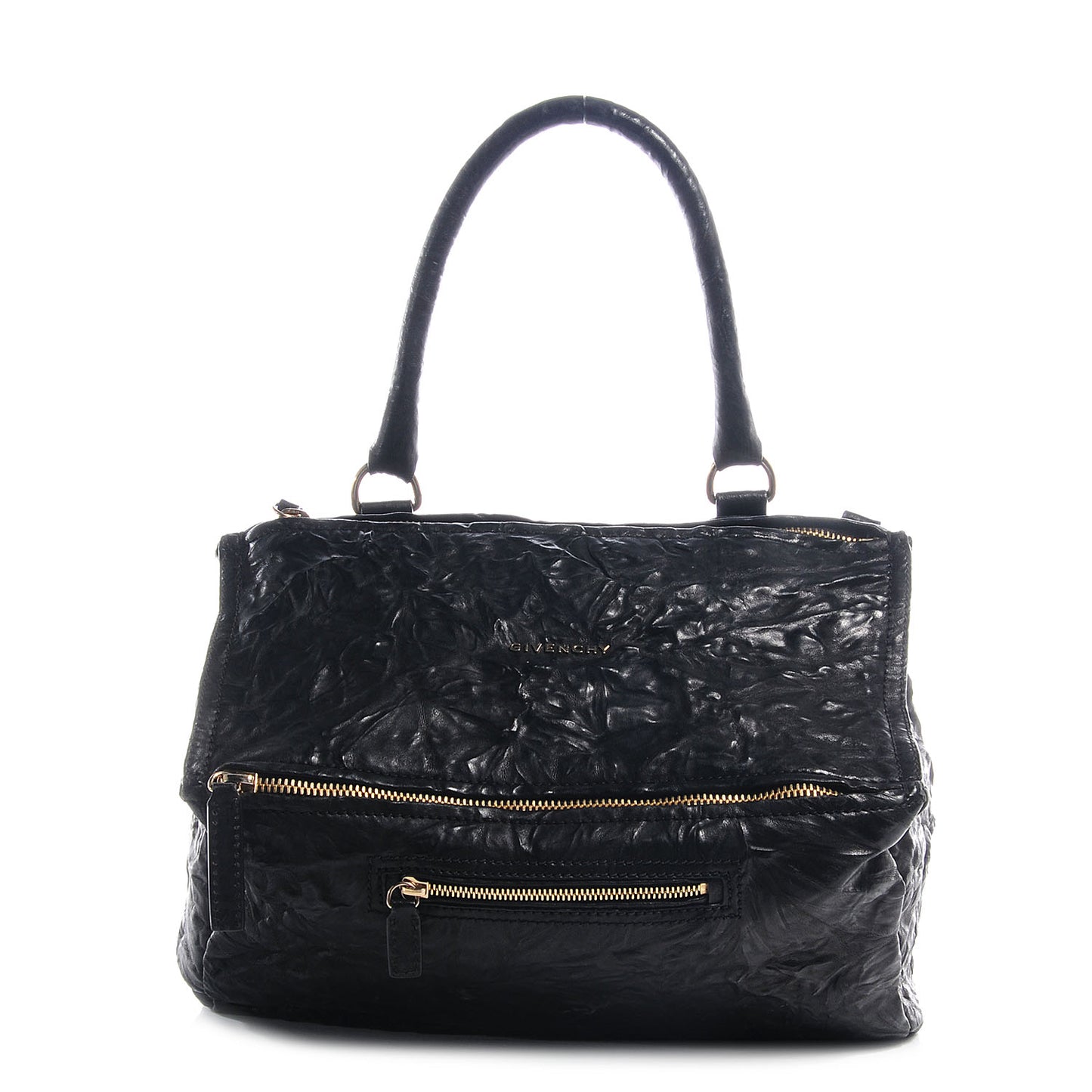 Tumbled Sheepskin Medium Pandora Bag Black