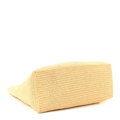 Saint Laurent Raffia Logo Tote Naturel 6 of 17
