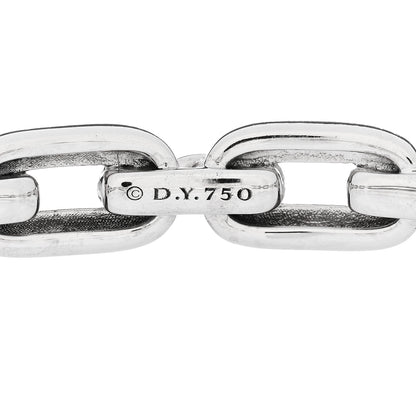 David Yurman 18K White Gold Diamond Stax Chain Link Bracelet 3 of 3