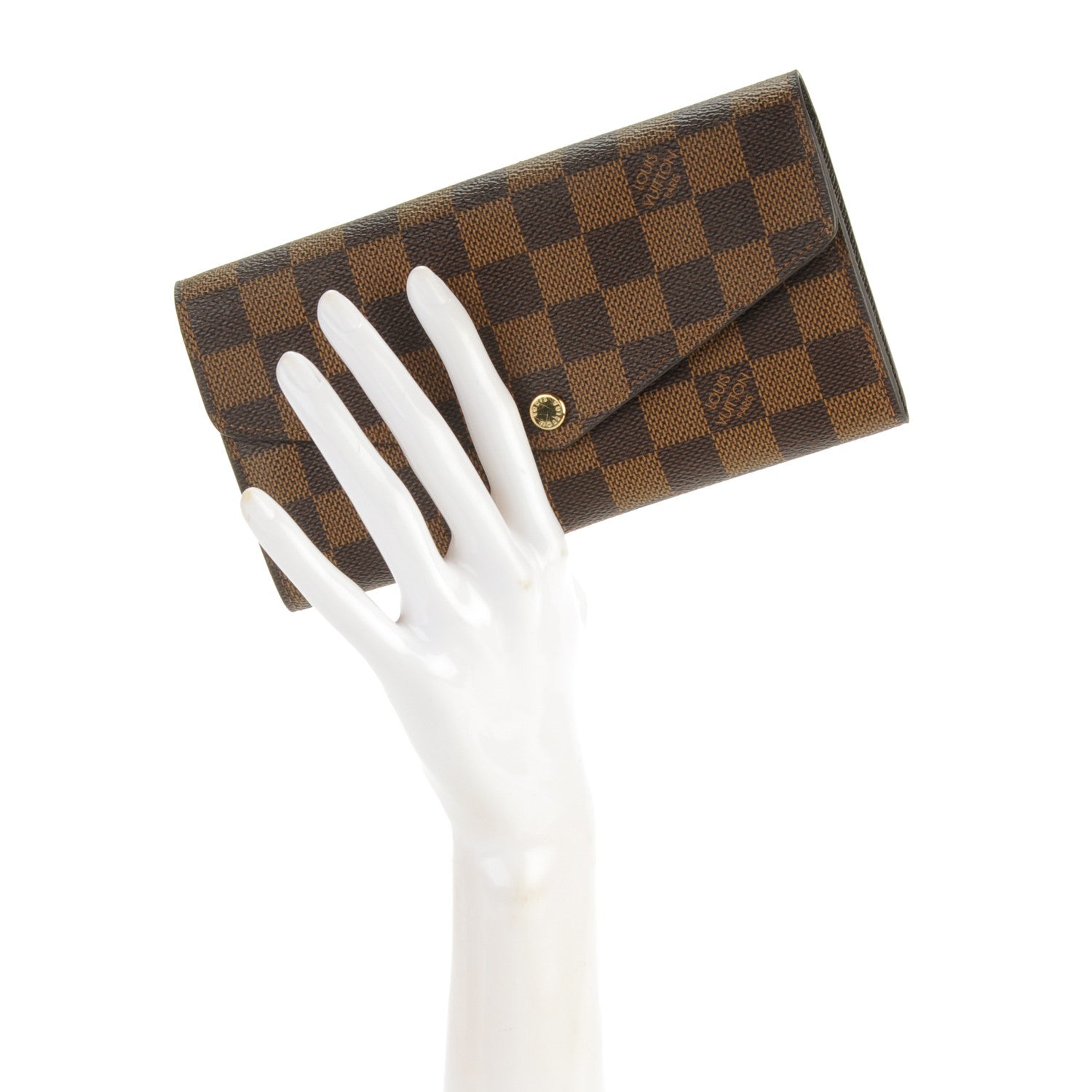 Louis Vuitton Damier Ebene Sarah Wallet NM 2 of 7