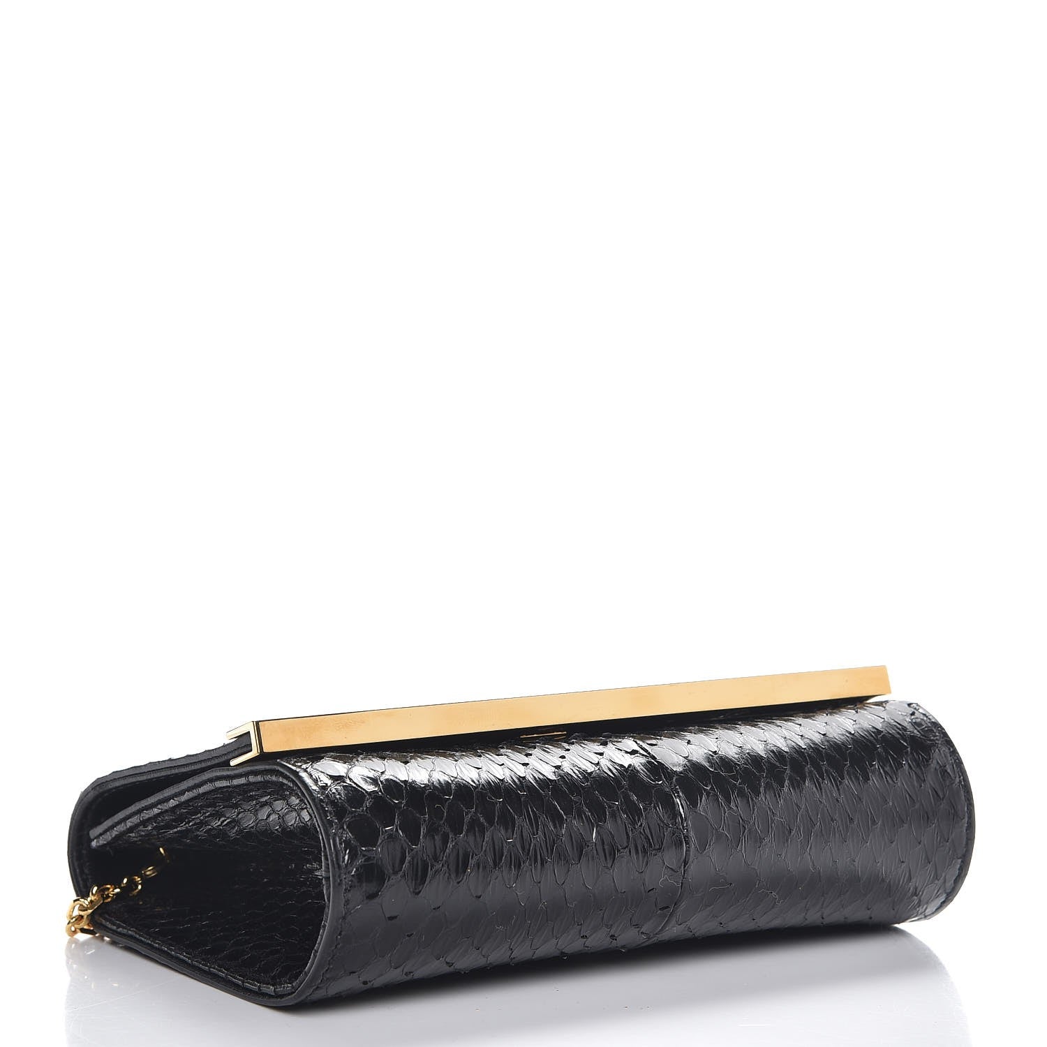 Fendi Python Mini Rush Clutch Black 4 of 8