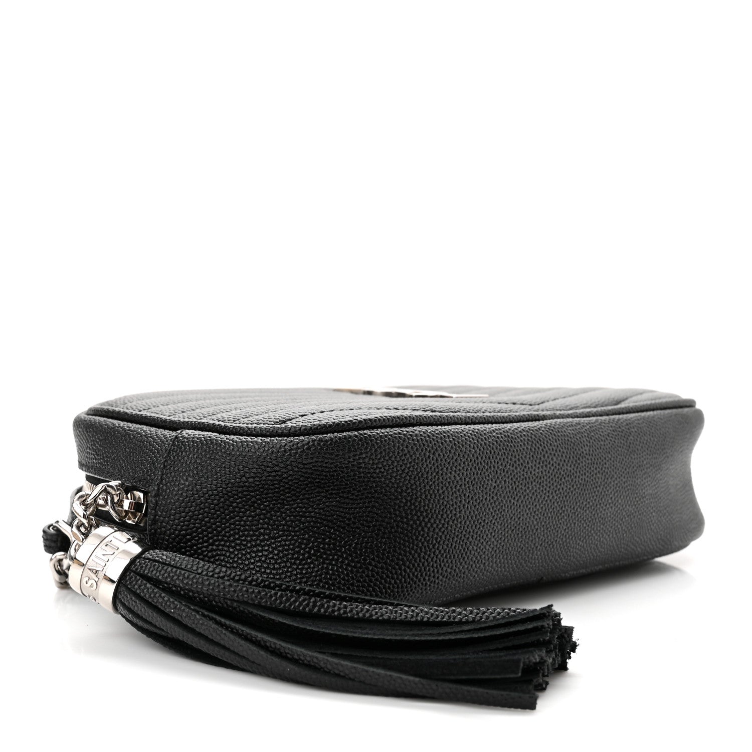 Saint Laurent Grain De Poudre Matelasse Monogram Mini Lou Camera Bag Black 4 of 11