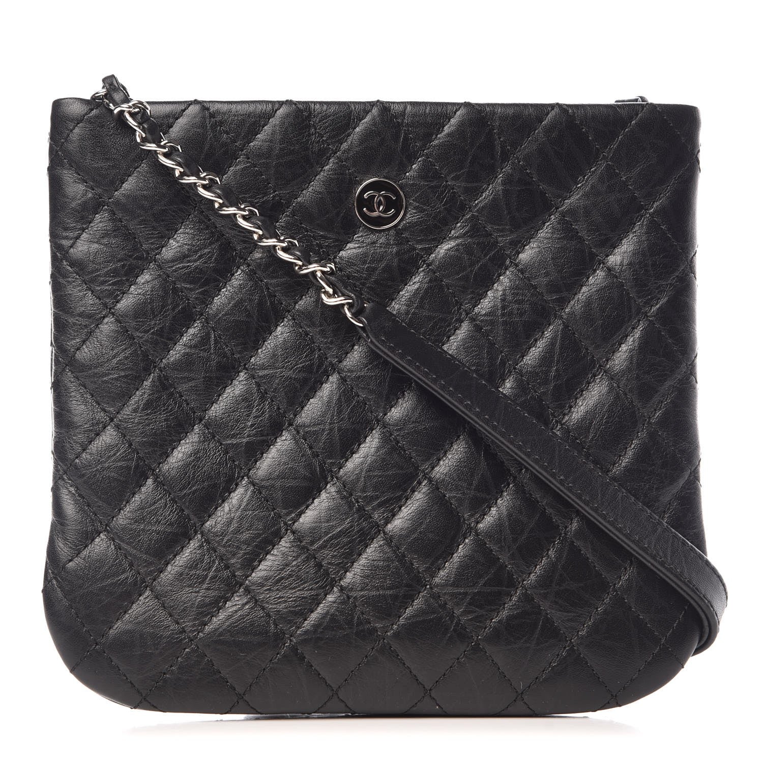 Chanel Quilted Lambskin Crossbody Bag Black 1 of 7