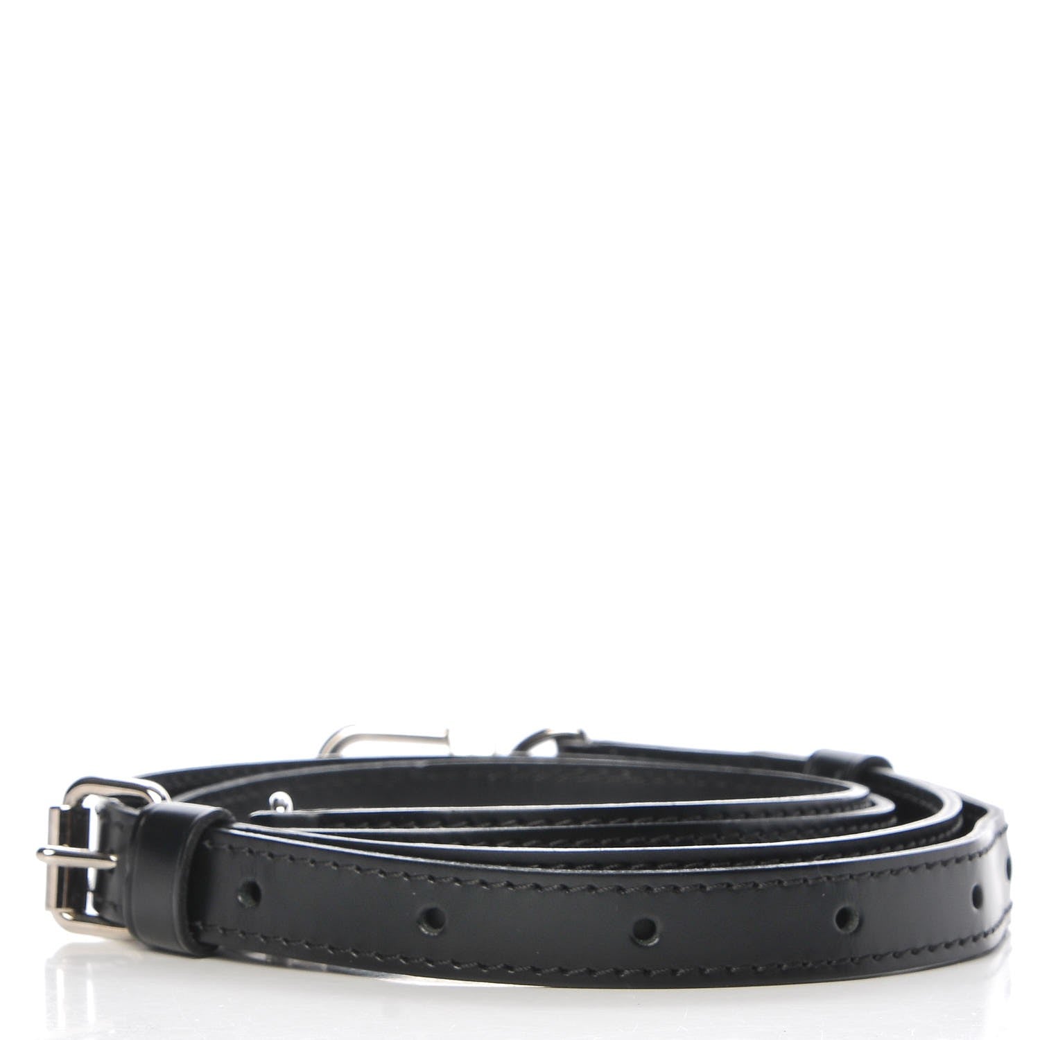 Louis Vuitton Calfskin 16mm Adjustable Shoulder Strap Black 2 of 4