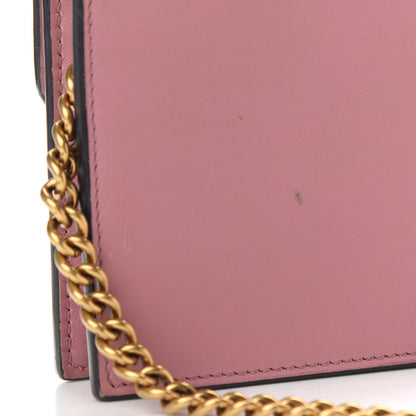 Gucci Calfskin Mini Peony Pearly Wallet on Chain Pink 9 of 10