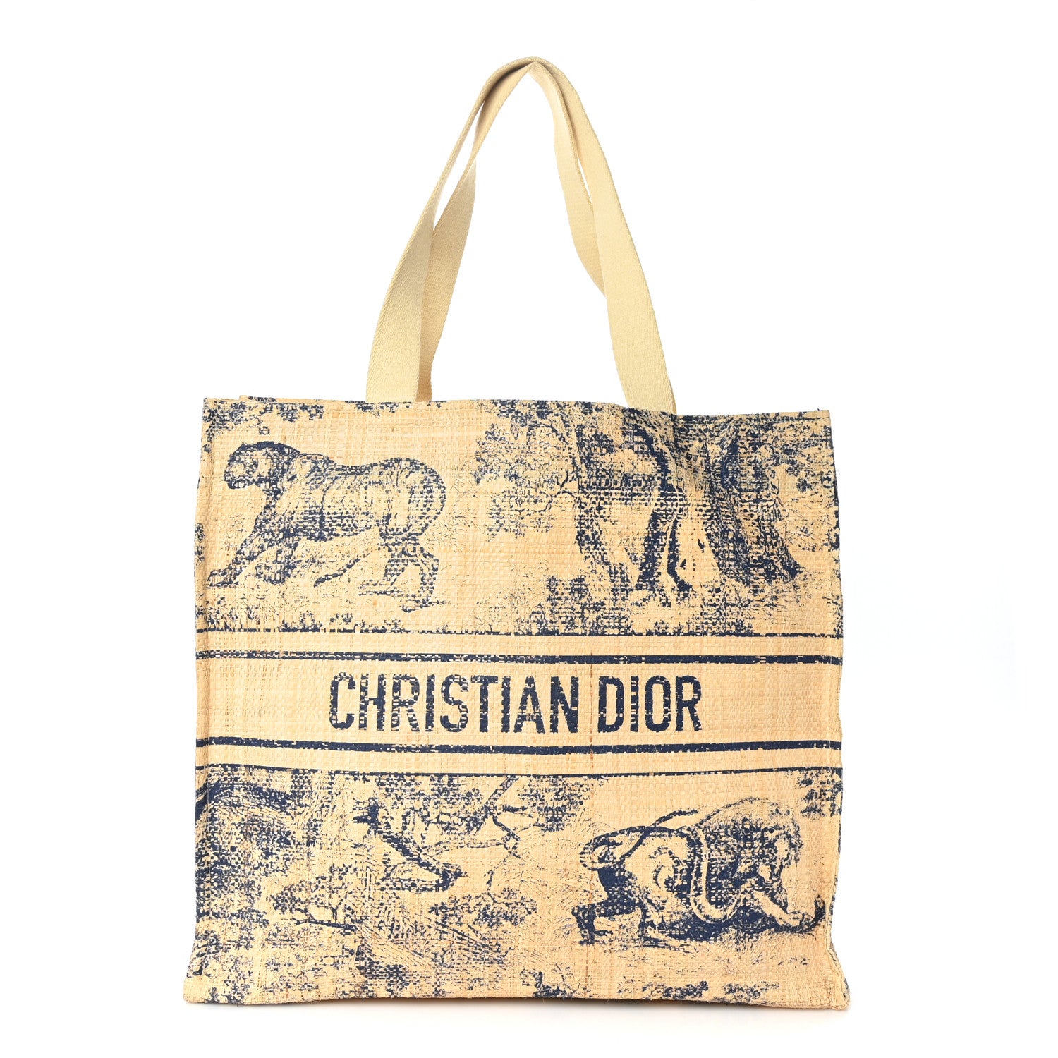 Christian Dior Straw Dioriviera Tote Beige 1 of 8