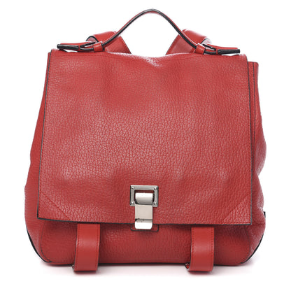 Proenza Schouler Pebbled Calfskin PS Courier Backpack Red 1 of 17