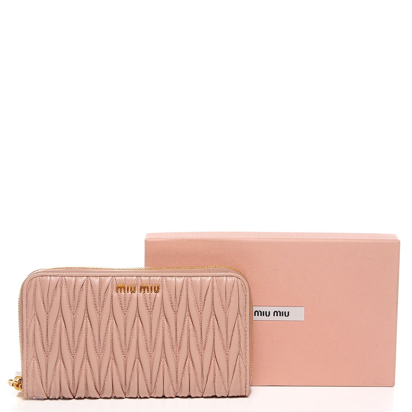 Matelasse Zip Around Wallet Cammeo