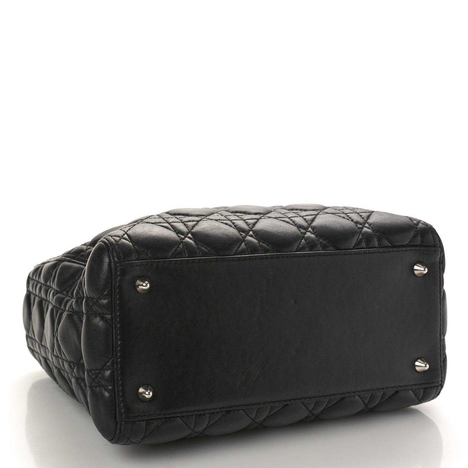 Christian Dior Lambskin Cannage Medium Lady Dior Black 4 of 13