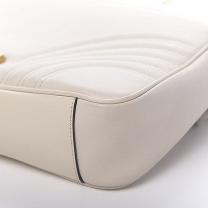 Gucci Calfskin Matelasse Medium GG Marmont Shoulder Bag White 9 of 10