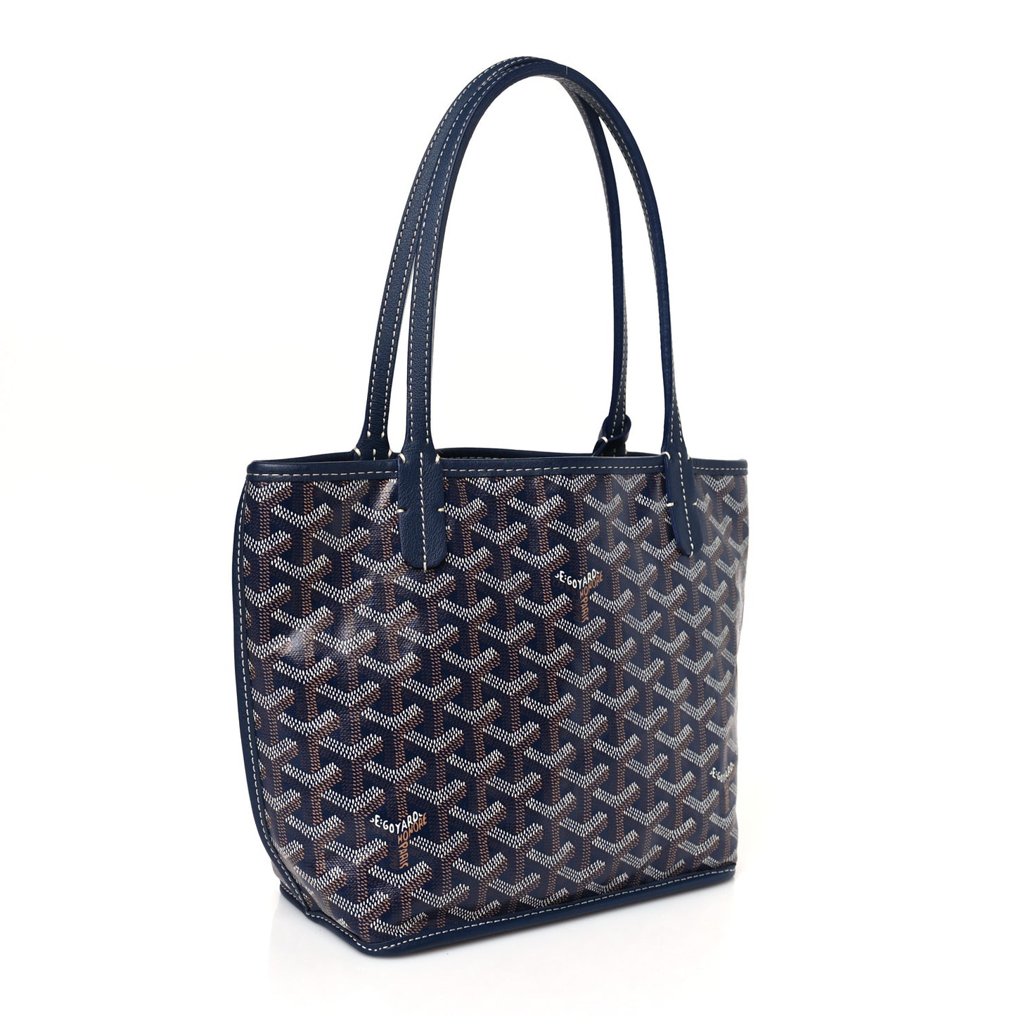 Goyardine Reversible Mini Anjou Blue Marine