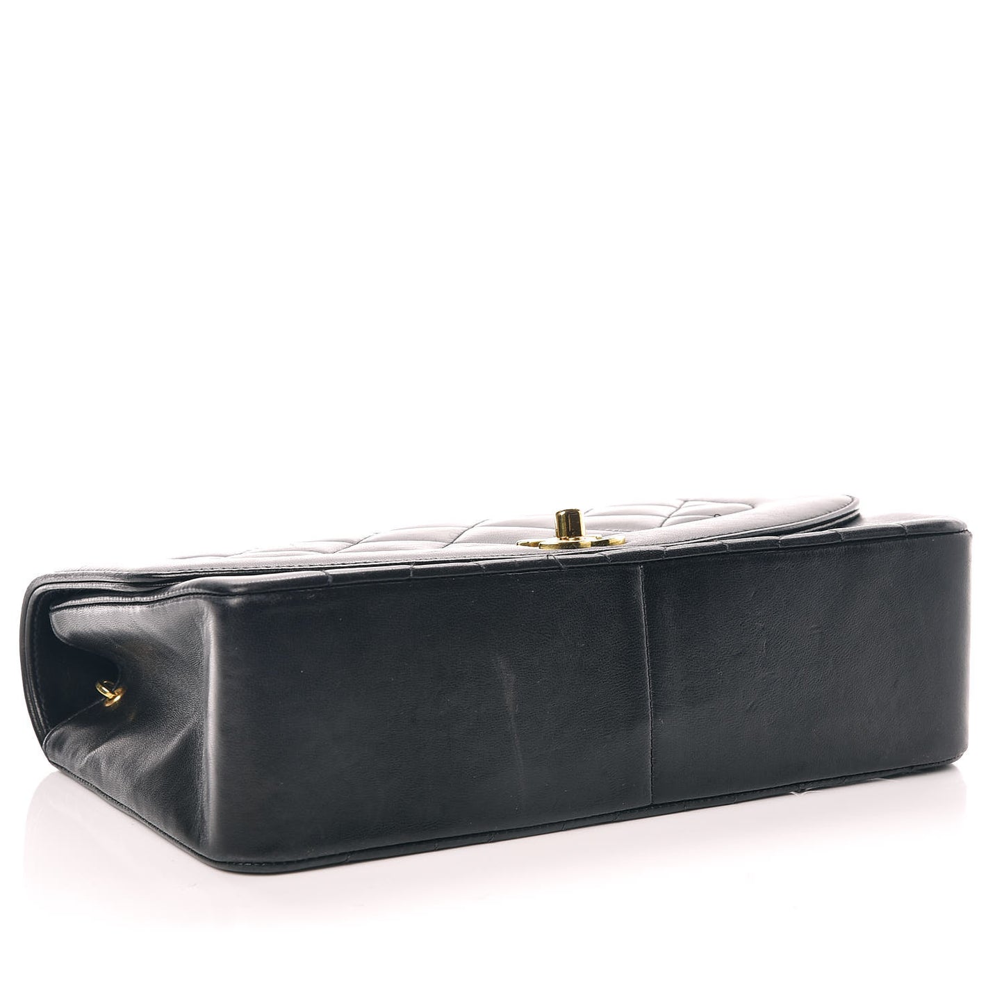 Lambskin Quilted Medium Single Flap Black
