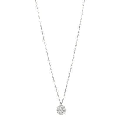 Tiffany 18K White Gold Diamond 12mm HardWear Ball Pendant Necklace 2 of 10