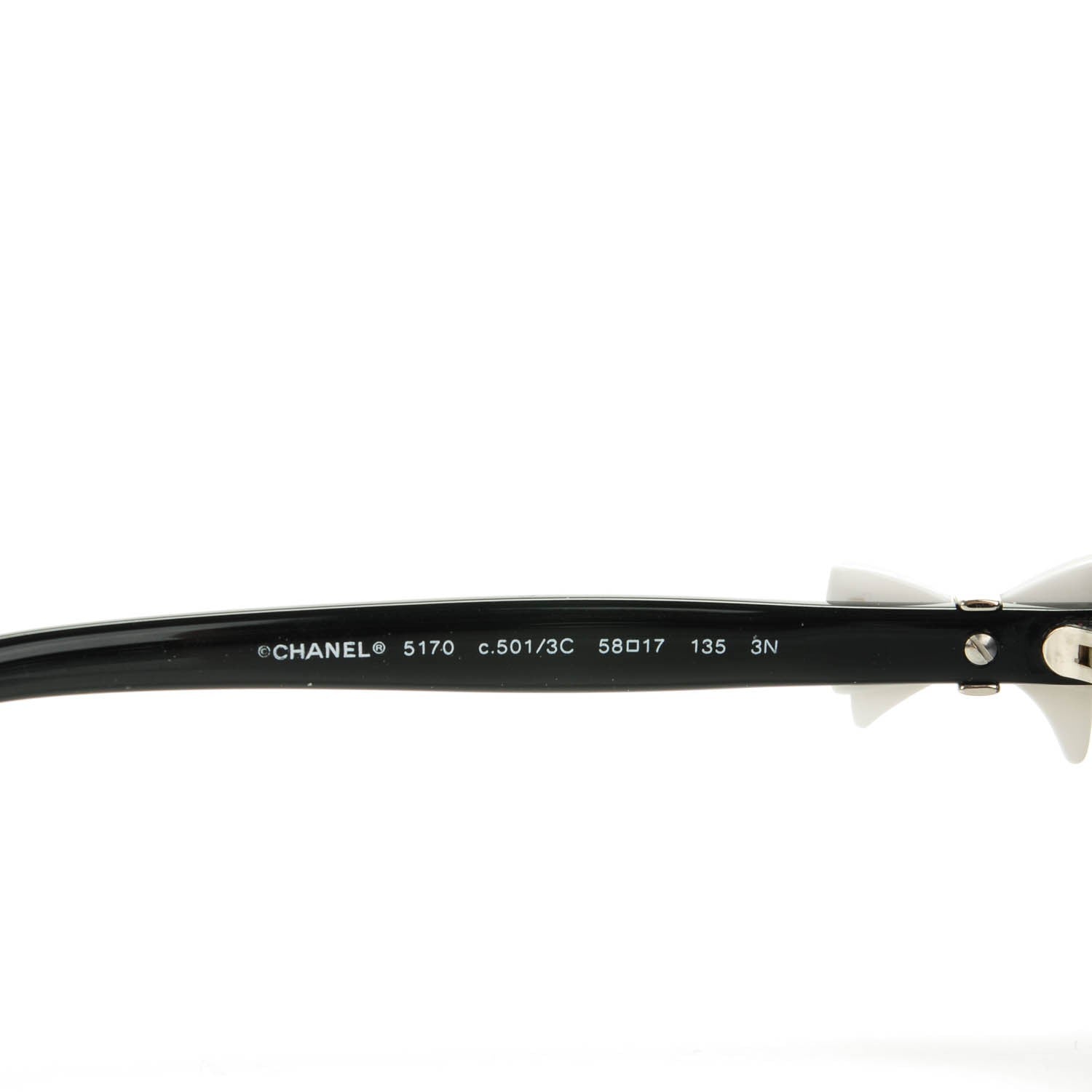 Chanel CC Bow Sunglasses 5170 Black 4 of 5