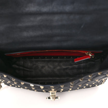 Valentino Garavani Lambskin Medium Rockstud Spike Shoulder Bag Black 5 of 8