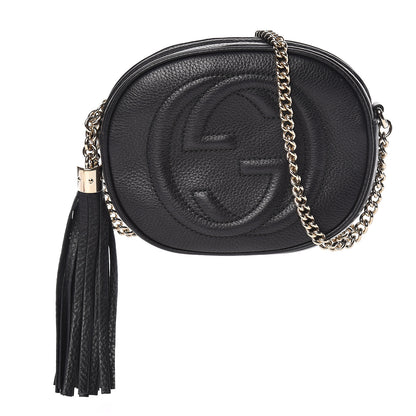 Gucci Pebbled Calfskin Mini Soho Chain Bag Black 1 of 9